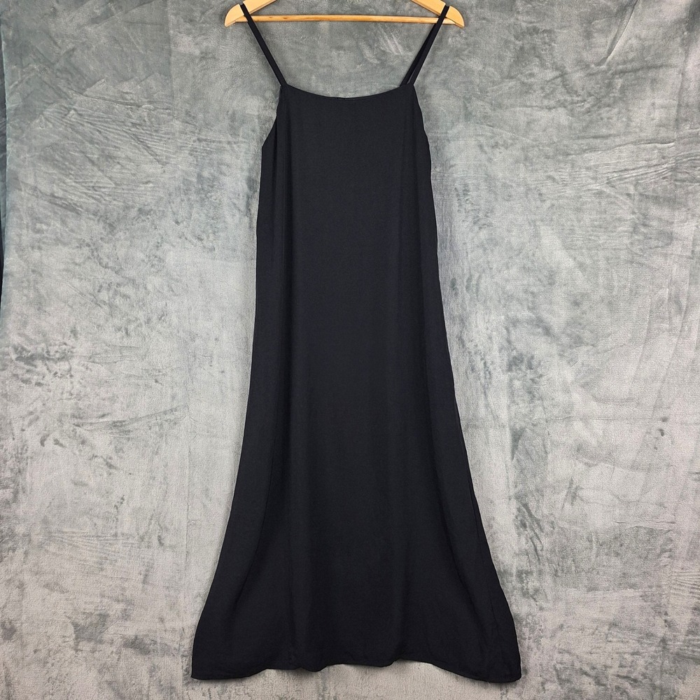 Everlane Ultimate Slip Dress 4 Black Minimalist Capsule Midi LBD Fairy Coquette